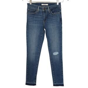 Levi's 711 Skinny Jeans Distressed Cropped Ankle 25